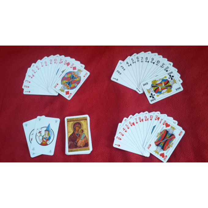 Jeux de cartes déployés vierge de Toplou