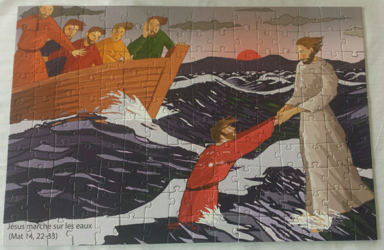 Puzzle 160 pièces "Jésus marche sur les eaux"