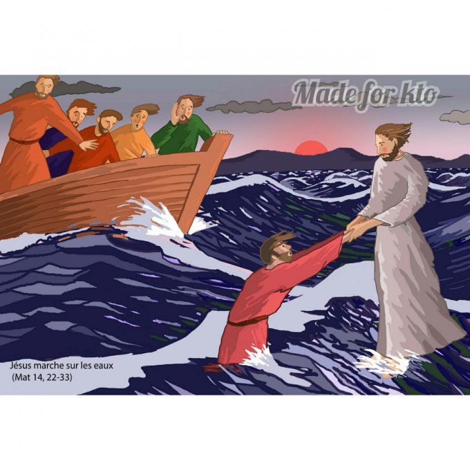 Puzzle 160p du miracle de Jésus marchant sur les eaux