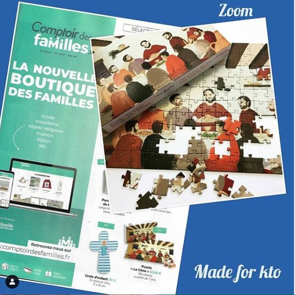 pub de comptoir des familles pour le puzzle de la Cène de Made for kto